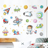 Astronaut Cartoon Wall Decal for Kids' Room Decor