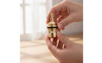 2 Pieces Replacement Brass Faucet Ceramic Good Sealing Faucet Ceramic Stem Solid Plumbing Part High-Quality for DIYers, Plumbers, Kitchen