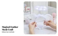 Illuminated Ry Headband 3 Lighting Modes Illuminated Hare Ears Headband Glitter Hare Hair Hoop View-Catching Light-up Hare Ear