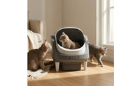 App-Controlled Smart Litter Box with Waste Drawer Electric Self-Cleaning Litter Box Enclosed Pet Supply for Living Room