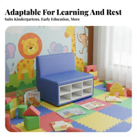 Flexible Combination Upholstered Block Bench Soft-Covered Transformable Play Couch dense Foam interlocking Seating Easy to Clean for Toddlers, Educators, Parents, Kindergarten, Waiting Area, Early Education Center, Playroom