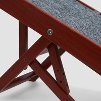 Dog Ramp with Adjustable Height for Small and Pets, Solid Wood Pet Steps for Sofa and Bed Access, Non-Slip Surface