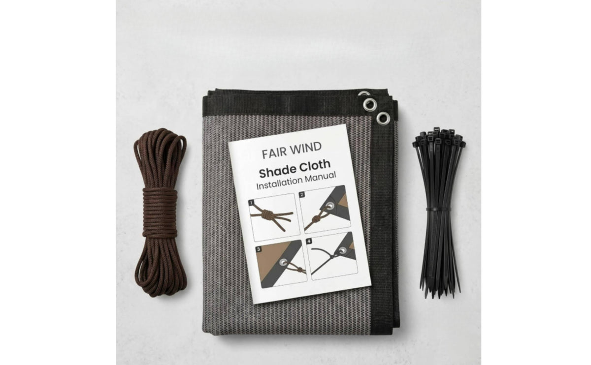 Shade Sail with Ropes Square Sail Block Canopy for Homeowners, Gardeners, Backyard, Pergola, Balcony