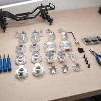 Steering Joints with C-Shaped Hubs Metal RC Car Modification Kit CNC Machined Crawler Axle Parts for 1/10 R1001 R1002 R1003