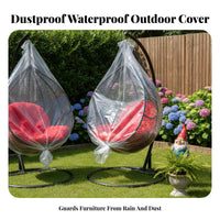 Outdoor Hanging Basket Cover Waterproof Egg Chair Dust Cover Dustproof for Homeowners, Adults, Balcony, Backyard, Storage