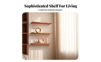 Space-Saving surfacemounted Wood board Sturdy vertical surface Shelf adaptable Display shelf Minimalist Design for Decor aficionados, property owners, Living Room, Bedroom, Hallway, Kitchen