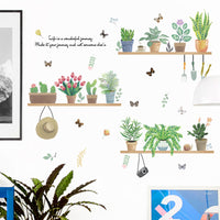 XL7249 Plant Pot Wall Decal for Kids' Bedroom & Living Room Decor