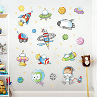 Astronaut Cartoon Wall Decal for Kids' Room Decor