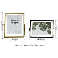 Nordic Geometric Metal Photo Frame for Tabletop or Wall Decor