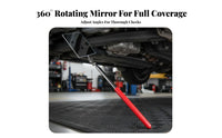 Extendable Undercar Mirror Portable Telescopic Inspection Mirror Hand Tool Long-Lasting Design for Technicians