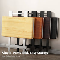 Foldable Design 4-Person foldable Square Table Space-Saving foldable Square Table Multi-Purpose Portable Furniture Lightweight for Street Vendors, Homeowners, Dining Room, Outdoor, Small Apartment, Camping