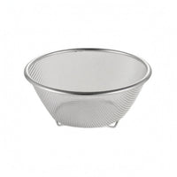 Rolled Rim Rice Washing Basket Wide Opening Fine Mesh Colander Narrow Base Stainless Steel Colander