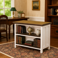 1:12 Dollhouse Miniature Double-Layer Shelf Desk Furniture Model for Living Room Scene