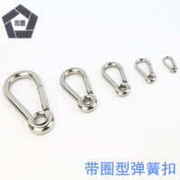 304 Stainless Steel Spring Snap Hook Carabiner for Outdoor Camping and Security