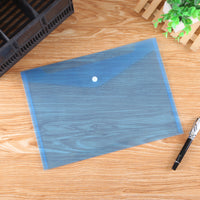 A4 Transparent Plastic Document Folder with Card Holder, Waterproof PP File Organizer for Office and School