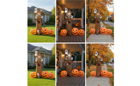 Illuminated Inflatable Dead Tree with Ghosts Tall Dead Tree with Ghosts and Pumpkins Giant Lawn Decoration Scary for Homeowners