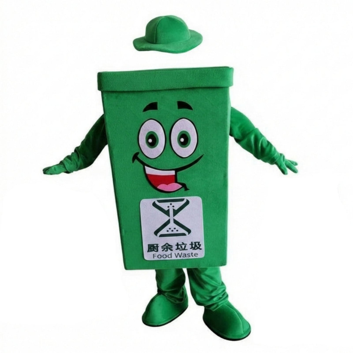 Comfortable Trash Can Mascot Costume Lightweight Garbage Can Cartoon Outfit Easy to Wear Waste Sorting Mascot Suit Breathable Material for Children, Educators, Educational Activities, Promotional Events, Accessible Ing Ceremonies, Halloween
