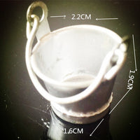 Dollhouse Miniature Metal Bucket, Basin, and Watering Can Set for Craft and Garden Scenes