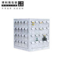 Rotating Velvet Jewelry Display Stand for Earrings and Studs, Countertop Organizer