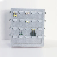 Rotating Velvet Jewelry Display Stand for Earrings and Studs, Countertop Organizer