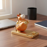 Chinese Design Auspicious Horse Phone Stand Good Gift Resin Phone Stand Desktop Decoration Desk Accessory Stable for Office
