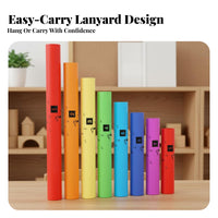8 Pieces 8-Note Musical Tube Set Early Music Education Diatonic Scale Sound Tubes Accurately Tuned Colored Percussion Tubes for Young Children