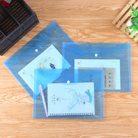 A4 Transparent Plastic Document Folder with Card Holder, Waterproof PP File Organizer for Office and School