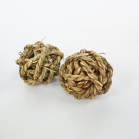 Natural Seagrass Ball Chew Toy for Small Pets - Hamsters, Rabbits, Birds, Parrots