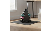 Dumbbell Tree Stand Space-Saving V-Shaped Dumbbell Rack Easy Assembly Vertical Weight Organizer for Office