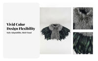 Feather Shoulder Wrap Draped Silhouette Feather Cape Luxury Look Soft Textile Shoulder Shawl