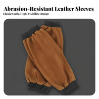 Elastic Cuffs Metalworking Arm Sleeves Long-Lasting Leather Metalworking Sleeves Adjustable Fit for Metalworkers