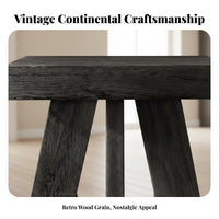 Vintage design Three-Legged circular table Distressed Finish Nightstand Retro Design Home Furniture Multi-Functional for Interior Decorators, Homeowners, Apartment Dwellers, Bedroom, Small Spaces, Entryway, Office