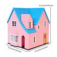 1/64 Model Villa Mini Villa Model Decorative Dollhouse for Collectors, Hobbyists