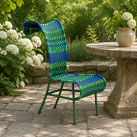 Outdoor Garden Chair, Rattan Style, Designer, High Back, 1 Piece, Water-Resistant & Sun-Resistant