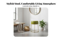 minimalist design Round Padded Stool adaptable Round Upholstered Ottoman Multifunctional Vanity Seat Non-Slip Feet for homeowners, Adults, Students, Entryway, Makeup Room, Bedroom, awayice