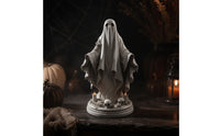 Specters Statue with Skeletal Base Halloween Specters Statue Tabletop Sculpture for Bookshelf, Office Desk