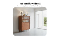 particle-resistantproof Design Rattan Door Credenza Multifunctional Storage Furniture Elevated Base Buffet Cabinet for Families, Homeowners, New Movers, Living Room, Bedroom, Entryway, Hallway