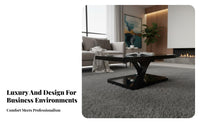 Light Luxury stylized Modern Office Sofa and Table Set Minimalist design Reception Area Furniture configurable configuration professional Furnishing adaptable Application for Interior Designers, Business Owners, Clients, Waiting Room, Salon