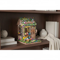 Flower Shops Dollhouse Creative Gift Small Blossom Store Scene Handmade Style DIY Miniature House for Shelf Display