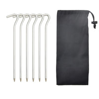 Aluminum Alloy Tent Stakes Kit with Guy Ropes and Hammer for Camping