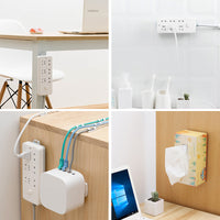 Self-Adhesive Power Strip Holder Wall Mount for Socket Organizer