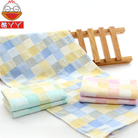 Double-Layer Cotton Plaid Sports Towel for Gym and Outdoor Activities
