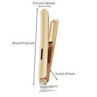 2-in-1 Straightener with Curved Plate Anti-Scald Flat Iron with Ceramic Plates Frizz-without-Frizz Flat Curling Iron Smooth for Dorm Room