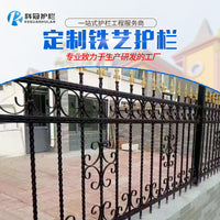 Wrought Iron Fence Panel for Villa Garden School Yard Balcony and Wall Isolation