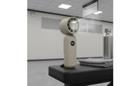 100 Speed Adjustable Mini Foldable Fan LED Digital Display Personal Air Cooler Built-in Carabiner for Office
