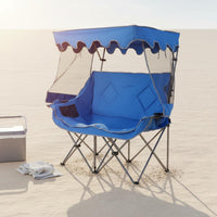 Double Seat Canopy Chair Backrest Portable Folding Loveseat Protection Outdoor Seating for Campers