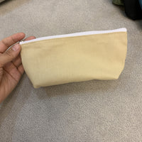 Simple Japanese Style Canvas Pencil Case for Students - Solid Color Stationery Pouch for Middle School, High School, and Elementary School