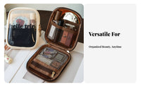 Travel Makeup Organizer Large Capacity Zippered Skincare Organizer Portable
