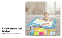 Easy to Clean with Pens and Stencils Kids Art Toy Water Doodle Mat Reusable Safe Materials Learning Drawing Mat for Children