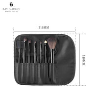 7-Piece Ribbon Makeup Brush Set with Portable Cloth Bag